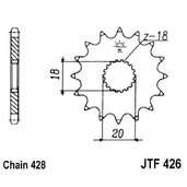 Reťazové koliečko JT JTF 426-14 14T, 428